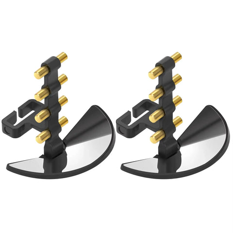 Extended Range Antenna Booster For 5.8Ghz RC Drones Fits Mini 5 Pro Mini 4 Pro Air 3S Flip Mavic 4 Pro Remote Controller Transmitter RC 2 Accessories Kit, two black and gold antenna extenders with reflective surfaces