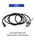 Heavy Duty 300 Amp Grounding Welding Earth Clamp Clip With 10-25 Plug Connector For MIG TIG Machines, 3m cable, secure grip.