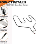 Oven Bake Element WB44T10011 Replacement For Kenmore GE Ovens Bottom Heating Element with stainless steel material and spade terminals