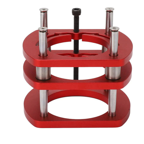 Router Lift Base Aluminum Alloy Insert Plate With Crank Handle And 4 Jaw Clamping For Small Trimming Machines 2.008 Inch Lift Precision Router Table Build, red aluminum plate