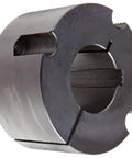 Taper Lock Bushing Cast Iron For Shaft Mount 1.5 Inch Bore 1200 Inch Pounds Torque Heavy Duty Split Taper Clamp Standard Design With Standard Keyway Ideal For Pulleys Sheaves And Sprockets On Drive Shafts. cast iron split taper bushing with 1.5 inch bore and keyway