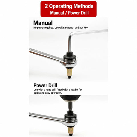 7 Mandrel Carbon Steel Rivet Nut Tool Kit For Drill Heavy Duty Fastening Set With 210 Press In Nuts High Torque Control Forged GCR15 Nosepieces And 12 9 Grade Alloy Mandrel For Smooth Installations And Reduced Thread Stripping manual and drill use