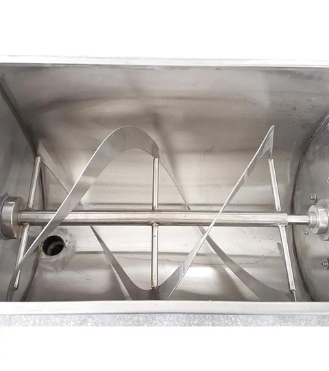 Heavy Duty Semi Automatic Piston Filling Machine Worry Free Spiral Mixing Straight Up Precision For Honey Seasoning Sauce Paste And Liquid 10 To 500 Ml Capacity Stainless Steel Hopper 220V with stainless mixing blades inside.