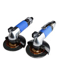 ProGrade Pneumatic Angle Grinder With Heavy Torque And Adjustable Power Dial compact design showing two angle grinders with blue handles