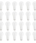 Crank Up The Brightness With A19 LED Light Bulbs 100W Equivalent Daylight White 5000K Energy Efficient 15W Non Dimmable 24 Count