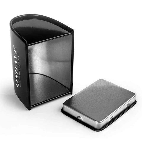 Blade Disposal Case For Used Safety Razor Blades A Steel Safe Storage Bank That Holds Up To 300 Blades With Removable Bottom
