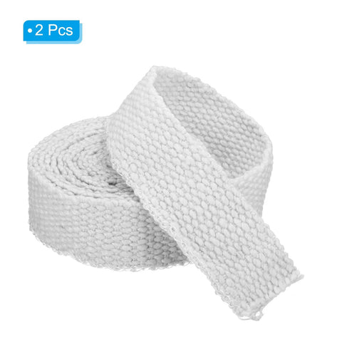 PATIKIL white ceramic-fiber flat stove gasket rope, two pieces, high-temperature seal