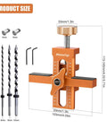 2-In-1 Cabinet Door Mounting Jig And Rebound Tool With Drill Bits Aluminum Alloy Positioner For Frameless Cabinets