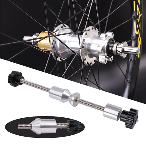Pro Grade Bike Wheel Truing Stand With Thru Axle Adapters Aluminum Hub Repair Tool For 12mm 15mm And 20mm Front Through Axles