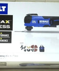 18 Piece Cordless 24 Volt Max Oscillating Tool Kit No Cords Freedom With Quick Change Attachments box front view