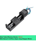 Slide Table Kit For CNC Systems With T Type Linear Guide Rail Stage 50mm Stroke And 6mm Pitch Electric Linear Stage Pro Grade Precision Ball Transmission Heavy Duty Load For Smooth And Accurate Milling, Nema11 motor