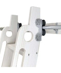 Sliding Library Ladder Track Hardware Kit With Floor Roller Wheels For Home Loft Indoor Barn Door System, stainless steel mount