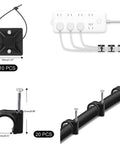 Must Have Cable Management Kit With Sleeves And Clips Includes Four Sleeves Thirty Seven Clips Seven Soft Holders Ten Adhesive Mounts
