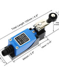 Two Pack Momentary Limit Switch With Adjustable Roller Lever Arm Travel Switch for CNC Mills Lasers and Plasma Routers NC NO