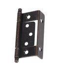 Antique Style Cabinet Door Butt Hinge For Cupboards And Wooden Boxes in iron, side view on white background