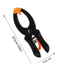 A-Type Quick Release Ratchet Spring Clamps 2-Pack for Woodworking and Photography Backdrop Cloth Clips, side view, 6-inch size