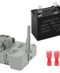 Refrigerator Start Device And Run Capacitor Kit W10189190 TSD2 And W10662129 includes start relay, capacitor, connectors for Whirlpool Kenmore Electrolux