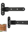 2 Pack Heavy Duty Gate Hinges 180 Degree Swing With Ball Bearings Built From Carbon Steel For Outdoor Gates Fences Barn Doors