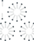 Forty Pieces Linear Hall Effect Sensors A3144 OH3144 44E AH3144E TO92 three pin switches arranged in a circular pattern.