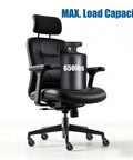 Office chair showing 3 Inch Rubber Chair Casters Replacement Set Of 5 With Universal 11mm Stem installed with 650lbs weight capacity.