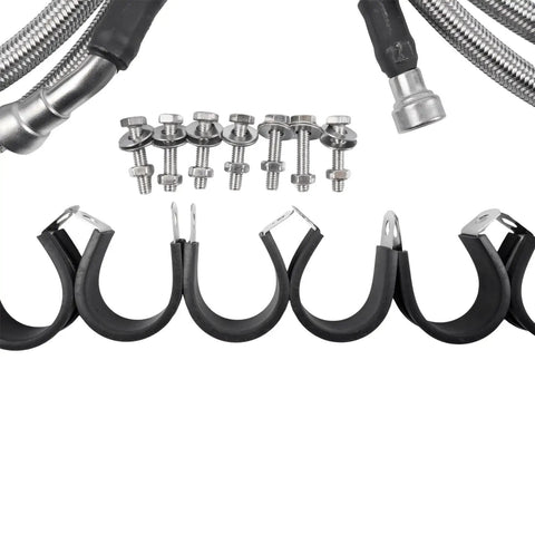 Top Shelf Fuel Line Quick Fix Kit for Chevy Silverado 1500 and GMC Sierra 1500 Trucks Built for 4.8 5.3 6.0L V8 Engines with flexible fittings and hardware.