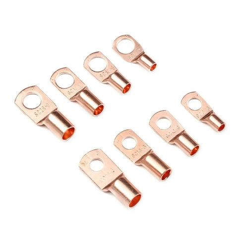 Get This Cool 60 Pc Copper Cable Crimp Terminal Connector Kit With Sc6-25 Wire Lug Ring Connectors Perfect For Wiring Jobs And Making Solid Electric Connections On Your Vehicle Or Home Project Today. Copper SC6-25 ring lugs