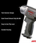 Side view of 1355-XL 3/8-Inch Composite Air Impact Wrench With Twin Hammer Power, 500 Ft-Lb Max Torque And 700 Ft-Lb Loosening Torque