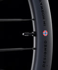 Close-up of Ultralight Carbon Fiber Wheelset for 700C Road Bikes with Disc Brakes Tubeless Ready 50mm Depth design details