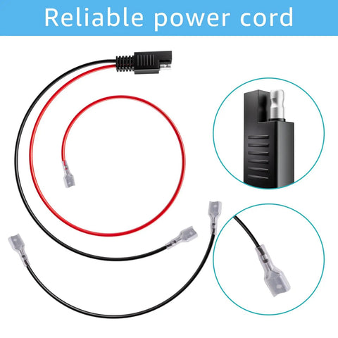 24V Electric Scooter Battery Wiring Harness With 2 Prong Connector And Insulated Terminals, Replacement Cable Kit Compatible With eZip, IZIP, Schwinn, GT, Mongoose And Other 24V Scooters