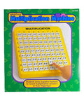 Nail Those Times Tables With This Totally Legit Kids Multiplication Machine Featuring A Super Clean Self Checking Design That Keeps Young Learners Hooked On Independent Math Drills And Serious Skill Building Fun For Ages Seven Through Eleven, showcasing yellow multiplication trainer with equation buttons.
