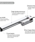 12V Heavy Duty Linear Actuator 330LBS 1500N 8 Inch 200mm Travel Quiet IP65 Electric Actuator with premium gears and pure copper motor