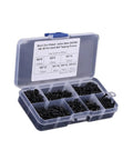 Heavy Duty M3/3mm Pan Head Self Tapping Screws Assortment Kit 500 Pack Zinc Plated Carbon Steel in organizer box.