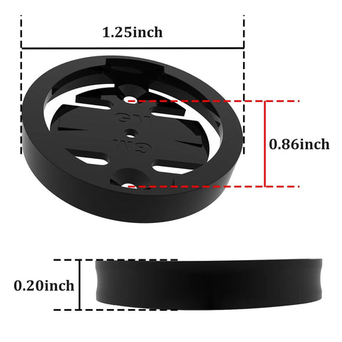 Gear Up With This 4 Pack Bike Mount Replacement Inserts for Out Front Cycling Computer Mounts, GPS Bike Computer Adapters dimensions