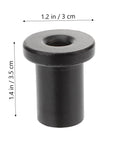 Five Pack Barn Door Spacers Sliding Doors Track Connectors for Garage and Basement Hardware Replacement shown in black steel