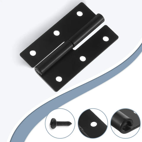 Two Pack Copper Lift Off Cabinet Door Hinges Two Point Four Inch Right Handed Slip Joint Black Butt Hinges For Cabinets