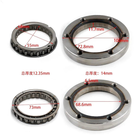 One Way Start Clutch Bearing For TGB ATV A 500 B 425 450 525 550 T 400 IRS 924816 925668 Replacement Part with dimensions