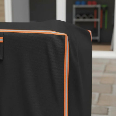 Custom Fit Waterproof Cover For SuperHandy Tugger Mobility Scooter GUO133-FBA showing durable black fabric with orange trim.