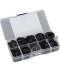 Black Zinc Plated Alloy Steel Flat Washers Set 684 Piece Assortment In 9 Metric Sizes From M2 To M10 Heavy Duty Hardware Kit For Home Auto DIY Projects in divided case