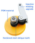 Close-up of All Metal Hotend Extruder Upgrade Kit with injection molded handle and helical gear for P1S P1P P1 X1 X1 Carbon 3D printers.