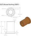 Aluminum Worm Gear Drivebox 4 To 1 For Robotics Builds bronze bushing dimensions and design details