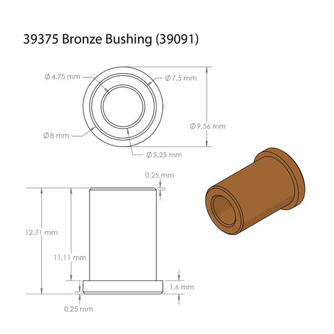 Aluminum Worm Gear Drivebox 4 To 1 For Robotics Builds bronze bushing dimensions and design details