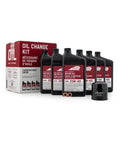 Oil Change Kit For Chieftain Roadmaster Chief Springfield Thunderstroke 111 And 116 Engines With 6 Quarts 20W40 Semi Synthetic Motor Oil One Oil Filter And Two Washers For Quick Easy Road Trip Ready Maintenance displayed with bottles and filter