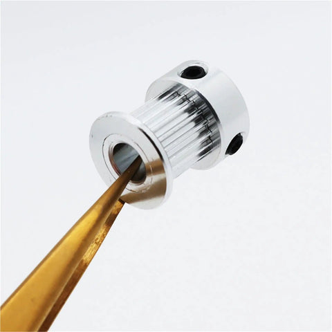 Kick Up Your 3D Printing Game With This Smooth GT2 Timing Pulley And Belt Kit Featuring A Precise 2 To 1 Reduction Gearing Setup For Zero Slip And Superior Performance On Any Build Platform. aluminum GT2 timing pulley with grub screws and 10mm belt