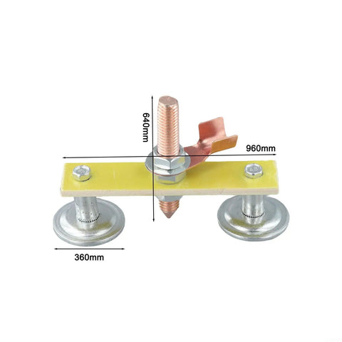 Solid Double Head Magnetic Welding Clamps With Heavy Duty Adsorption And Grounding That Grip Tight For Professional Jobs, No More Slippage When You Need Them Most To Clamp Up To 3 Kg Securely Every Single Time, showing dimensions and sturdy design.