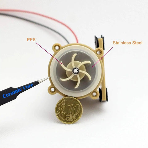 Go To 12V Solar Hot Water Circulation Pump Low Noise Brushless DC Motor Two Point One GPM Flow Nine Point Eight Feet Head Half Inch Male Thread