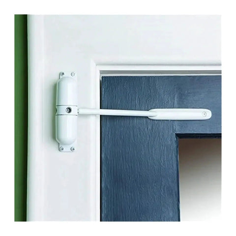 Heavy-Duty Surface Mount Spring Door Closer For Doors From 44 To 154 Lb, Adjustable Closing Force 20-70 Kg, Hands-Free Auto Close installed