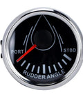 Universal Boat Rudder Angle Indicator With Beefy 0 to 190 Ohm Gauge Backlit Marine Display For Yachts And Boats IP67 Waterproof Rudder Sensor Pro Grade Performance 32V Systems Compatible, 52mm black gauge