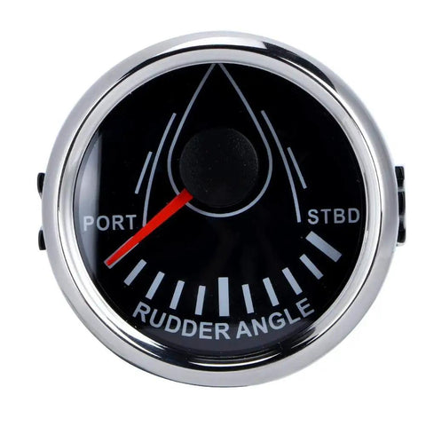 Universal Boat Rudder Angle Indicator With Beefy 0 to 190 Ohm Gauge Backlit Marine Display For Yachts And Boats IP67 Waterproof Rudder Sensor Pro Grade Performance 32V Systems Compatible, 52mm black gauge
