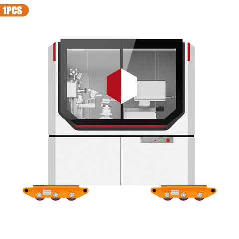 Heavy Duty 15 Ton Machinery Mover Skates With Thick Alloy Steel Base And Smooth Pu Rollers for transporting heavy machinery.