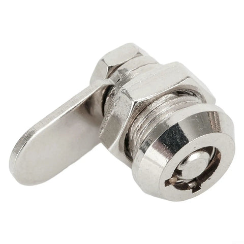 Cam Lock Cylinder 12mm For Cabinet Drawer Mailbox RV Compartment Door Keyed Alike With Two Keys Durable Aluminum Housing Closeup
